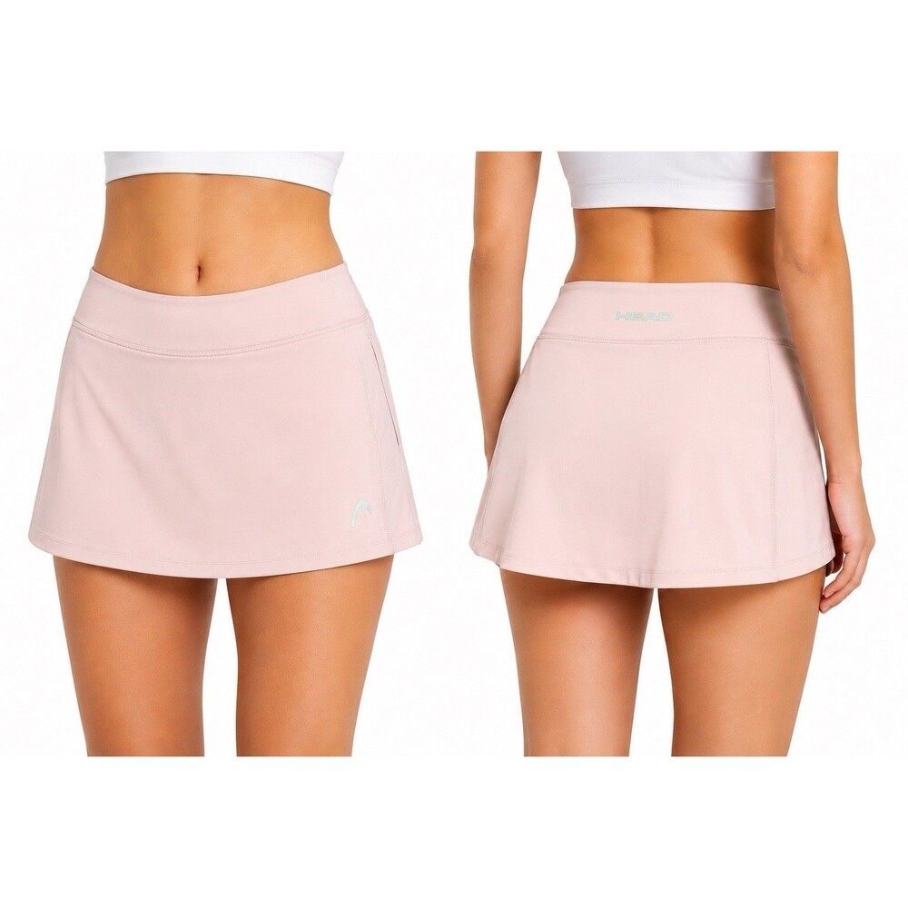 HEAD Women’s XS Dusty Pink Athletic Skort Built In Shorts Tennis Golf Zip Pocket